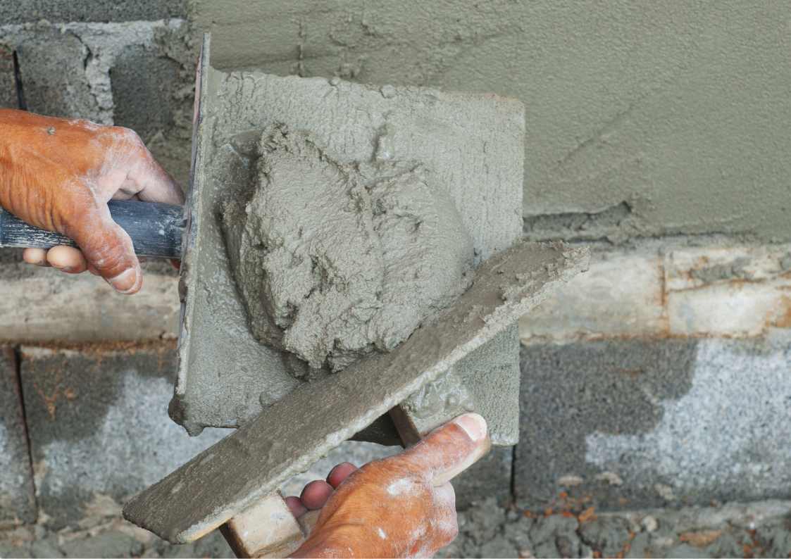 Muuraustyö ja laastin levitys